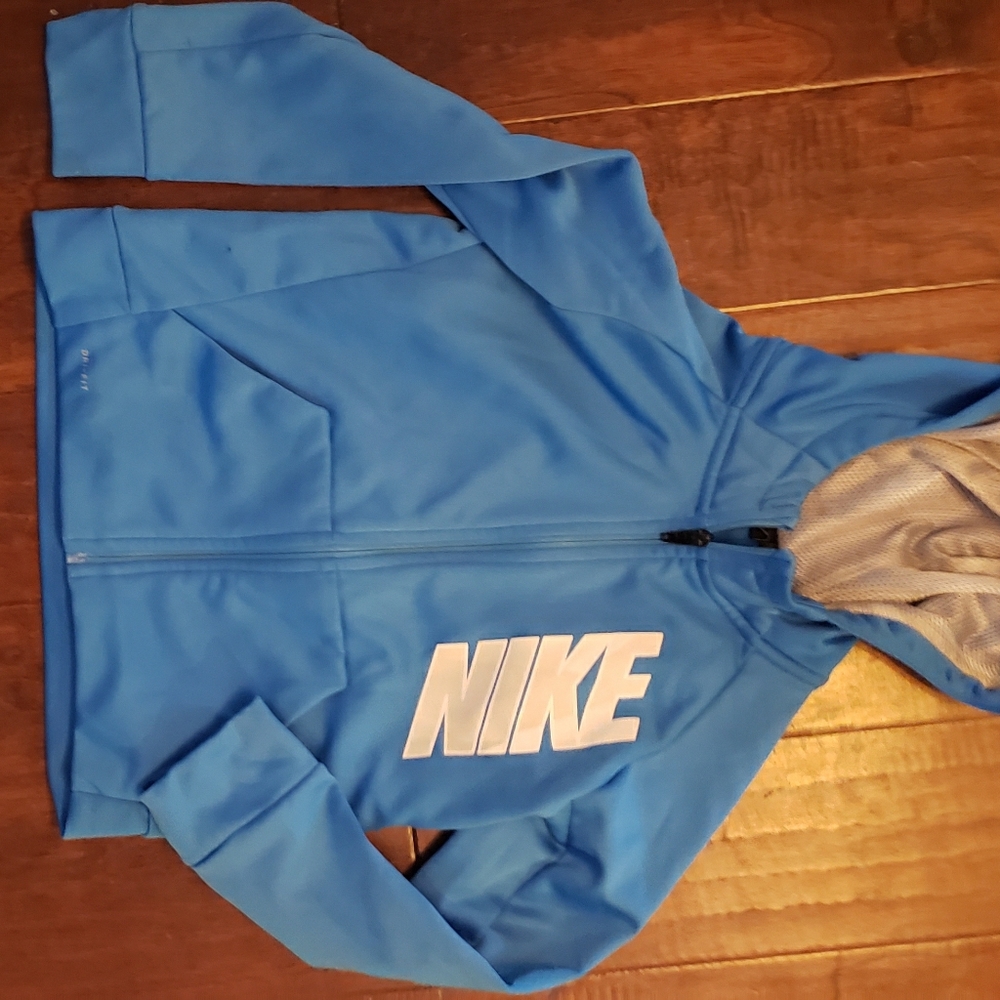 Nike zip up hoodie blue